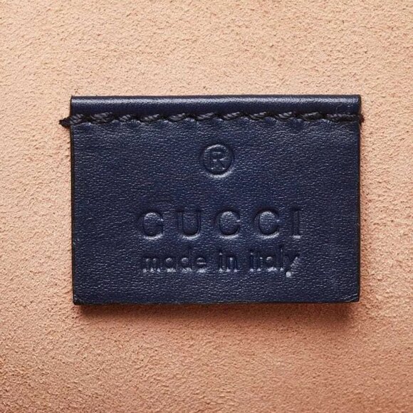Gucci Blue Smooth Leather Gucci Ghost Zip Pochette - Picture 6 of 9
